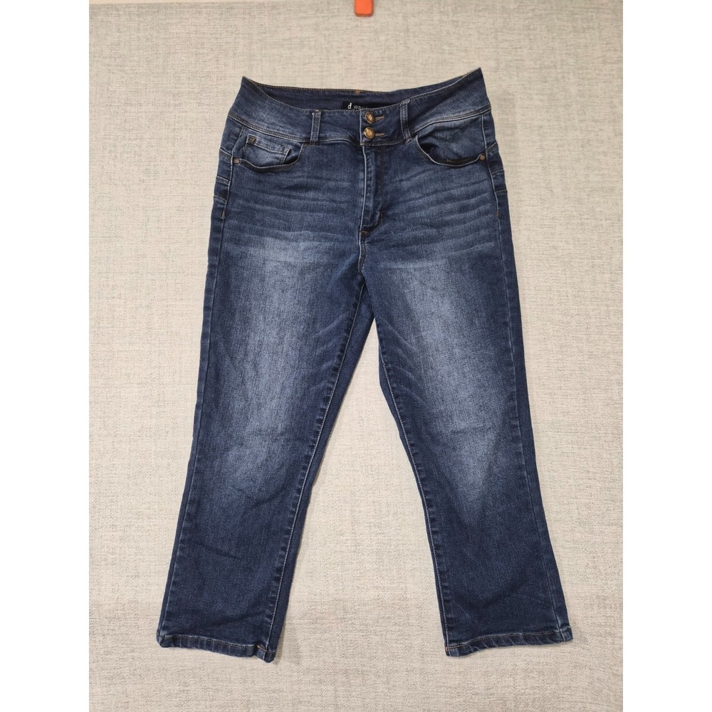 D Jeans Womens 6 Blue Denim Cotton Stretch Tapered Leg Casual Outdoor Everyday
